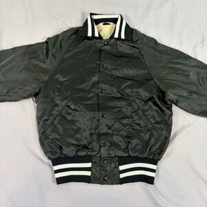 Vintage Yardbirds Satin Bomber Jacket Black Gold S California Hardware Store 90s